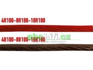 Napájecí kabel 5,5 mm2, transparentní červený, balení cívka 152m