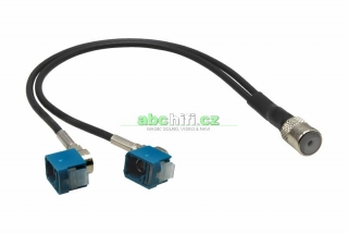Antenni adapter ISO - 2x FAKRA - Anténní adaptér ISO samice  - 2x FAKRA 90° samice<br />Výrobce: - 295741 2