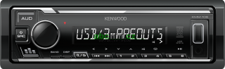 KENWOOD KMM-106 - Autorádio s USB, bílým podsvětlením a dálkovým ovládáním