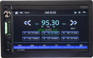 2DIN autorádio s 6,9" LCD, CarPlay, Android Auto, Bluetooth, USB, microSD, multicolor - 80871BTC