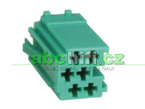 Plastové pouzdro mini ISO konektoru - zelená část