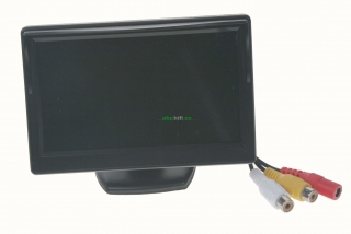 LCD monitor do auta 5" černý na palubní desku
