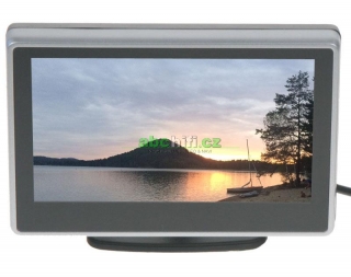 LCD monitor 4" černý, na sklo nebo palubní desku